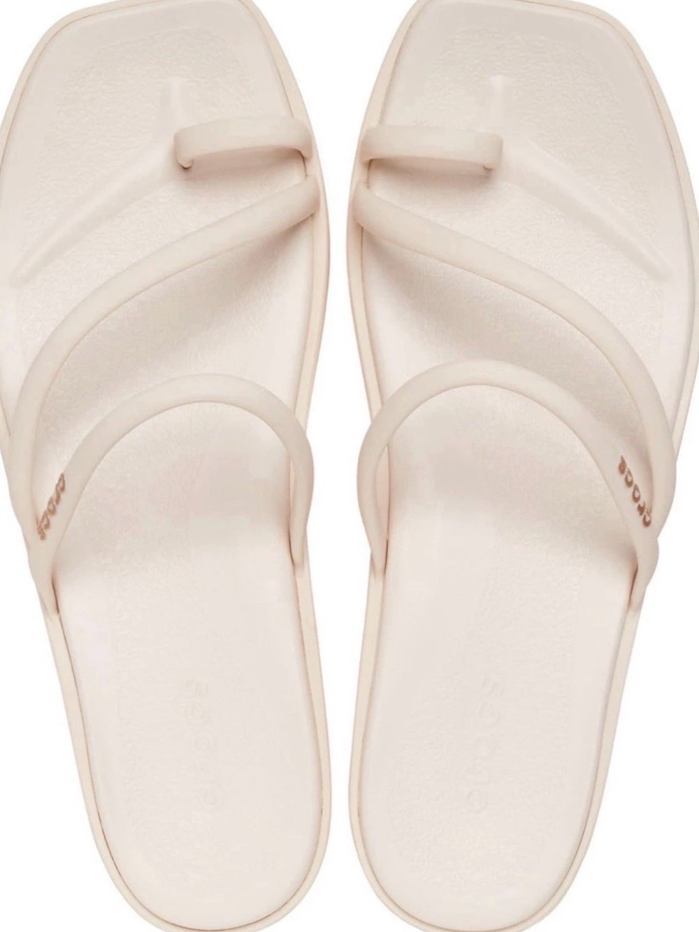 Crocs Women’s Miami Toe Loop Sandals Dew Beige Size 10 NEW